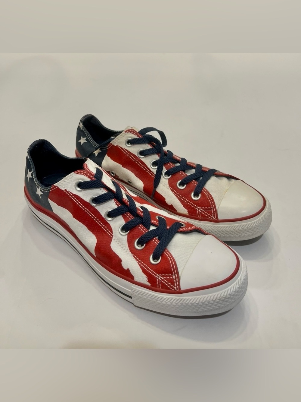 Converse Men’s Low Top Shorts Sneakers - Red White Blue